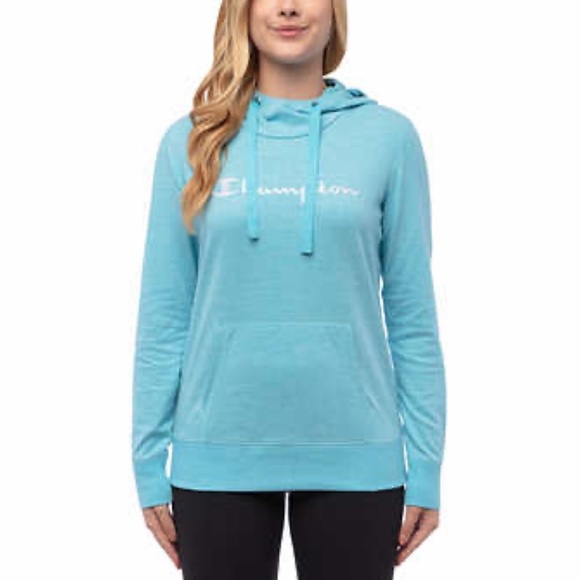 LAST TWO AVAILABLE!! Champion Women's Blue Pullover Hoodie - Picture 1 of 11